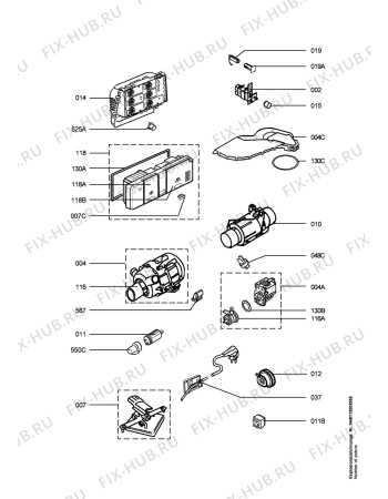Схема №8 FAV65065I-A с изображением Блок управления для посудомойки Aeg 973911234934009